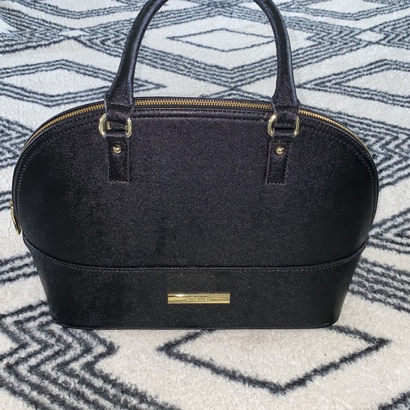 Anne Klein Handbags - Anne Klein Black Dome Hard-case Handbag
